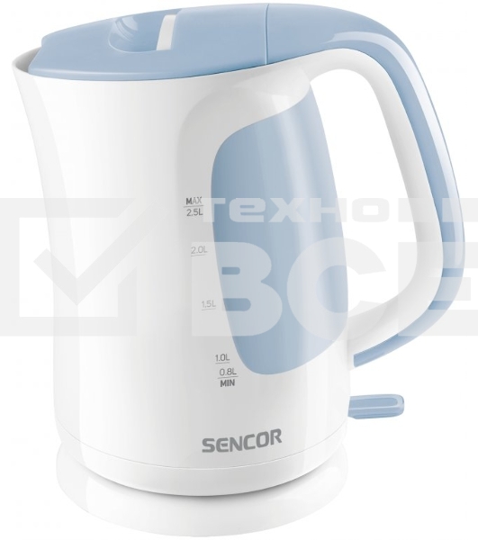 Чайник электрический Sencor SWK 2510WH пластик, 2,5 л, 2200 Вт, белый