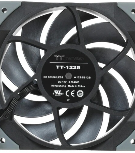 Вентилятор для корпуса Thermaltake TOUGHFAN 12 черный, 120 мм, 2000 об/мин, 22.3 дБ, 4 pin