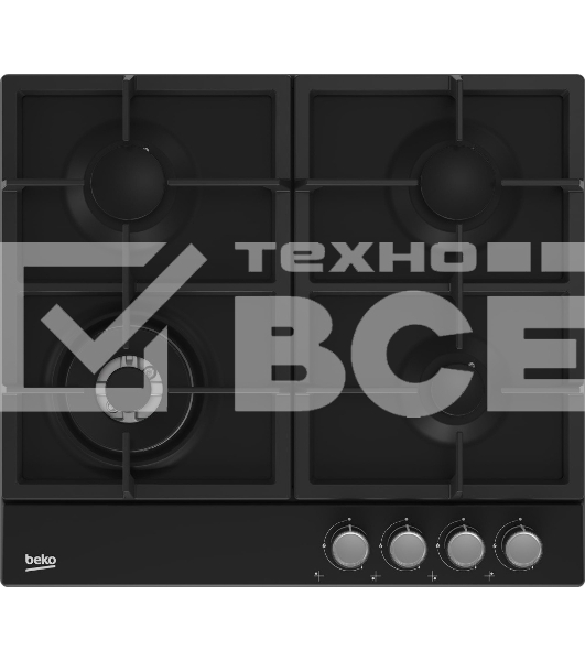 Встраиваемая газовая варочная поверхность Beko HIAW 64225 SB, черный