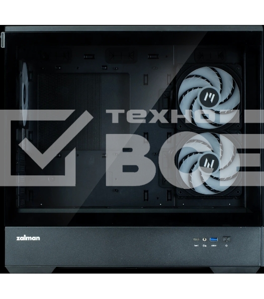 Компьютерный корпус ZALMAN P30 V2, MATX, черный, WINDOW, 2x3.5