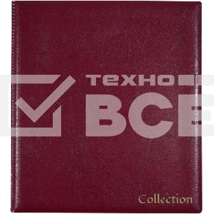 Папка на 4-х D-кольцах Silwerhof Кляссер верт. ПВХ 0.6мм бордовый вмест.30лист.