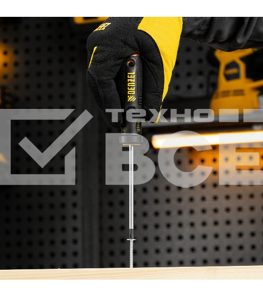 Отвертка Denzel PH1х100 мм, S2, 3к рукоятка