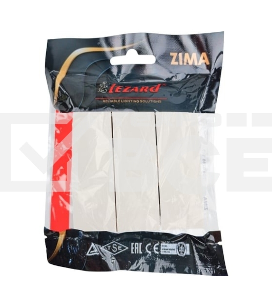 Выключатель 3-кл. LEZARD СП ZIMA IP20 10А безвинт. зажим, слон. кость 704-9088-109QC