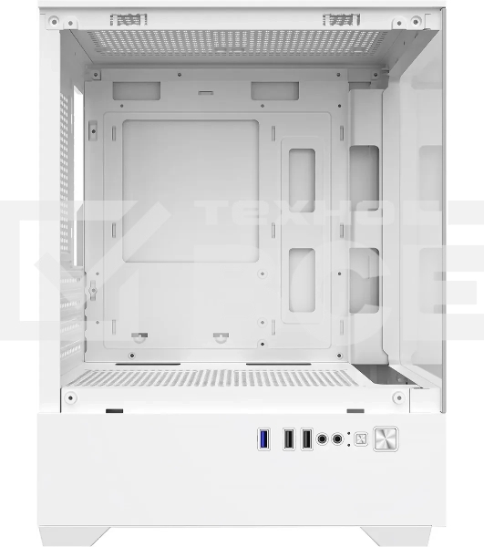 Компьютерный корпус Bloody CC-125 белый без БП mATX 5x120мм 2xUSB2.0 1xUSB3.0 audio bott PSU