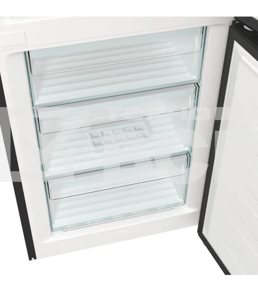 Холодильник Gorenje NRK6202EBXL4 черный матовый двухкамерный 235/96л морозилка снизу, No Frost