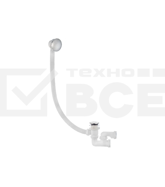 Слив-перелив для ванны WIRQUIN Quick-Clak с перископом L700мм хром