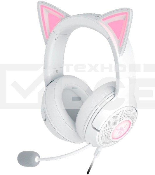Гарнитура Razer Kraken Kitty V2 Белый, проводная, USB, подсветка