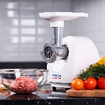 Мясорубка электрическая Аксион М25.04 белый, 1500 Вт, 1.7 кг/мин, защита от перегрузки, насадки - 2, фото2