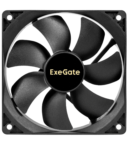 Вентилятор корпусной ExeGate ExtraSilent ES12025S2P, 120 мм, 1300 об/мин, 22 дБ, 2-pin, без подсветки