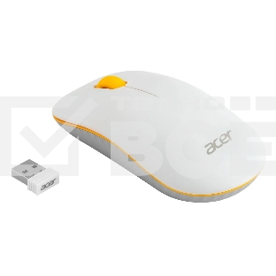 Мышь беспроводная Acer OMR200 желтый, 1200 dpi, радиоканал, USB, кнопки - 3