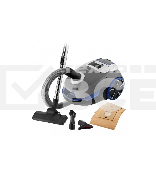 Пылесос BRAYER BR4220 серый/синий, 450/2200 Вт, уборка сухая, пылесборник мешок 5 л