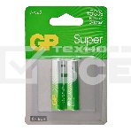 Алкалиновые батарейки GP Super Alkaline G-Tech 15А АA - 2 шт. на блистере, фото 1