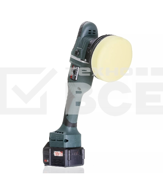 Профессиональная полировальная машина бесщеточная KLPRO KLPS18B-50 125мм (18В, Li-ion-2шт, 5.0А·ч, З/У - 4А, сумка)