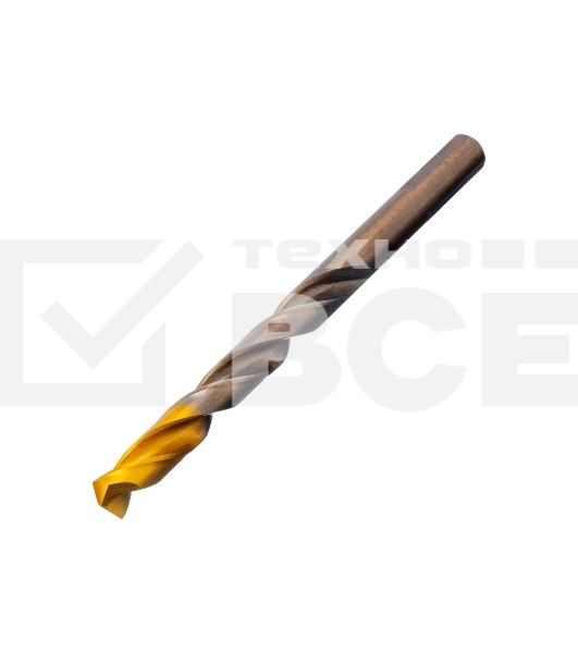 Набор сверл по металлу Denzel 1-10 мм, Р6М5К8-TiN, Golden Tip, 19 шт 723008