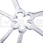 Набор двусторонних гаечных ключей 12 шт Deli DL160012A Спецификация: 6x7мм, 8x9мм, 10x11мм, 12x13мм, 14x15мм, 16x17мм, 18x19мм, 20x22мм, 21x23мм, 24x27мм, 25x28мм, 30x32мм. Матовая хромированная поверхность. Тканевая упаковка., фото4