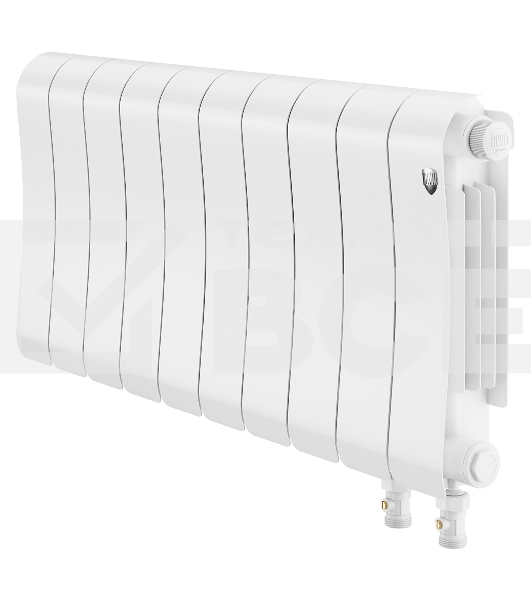 Радиатор биметаллический Royal Thermo Infinity 300 Bianco Traffico VR80 - 10 секц.