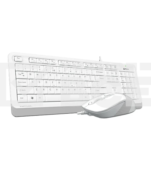 Комплект клавиатура+мышь A4Tech FStyler F1010 проводной, USB, 1600 DPI, белый/серый