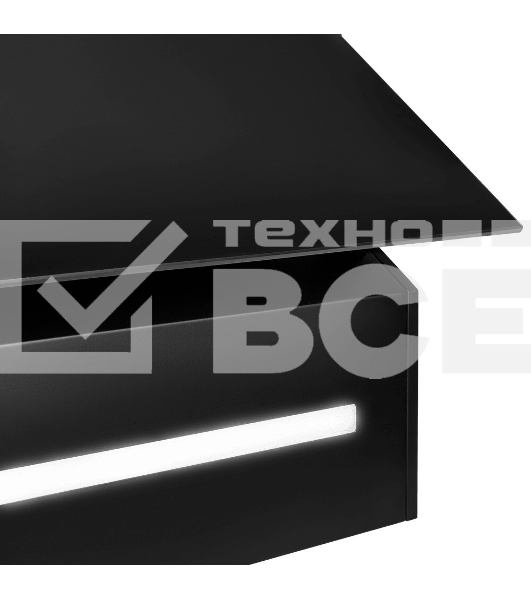 Вытяжка каминная Maunfeld Amber 60 Glass черная, 60 см, 1050 куб. м/ч, 55 дБ