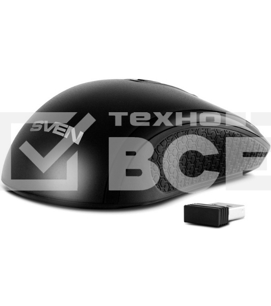 Мышь беспроводная SVEN RX-220W черный, 1600 dpi, радиоканал, USB, кнопки - 4