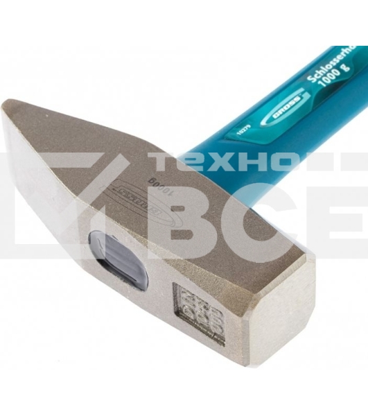 Молоток слесарный Gross 10279 1000 г, квадратный боек, фиберглассовая обрезиненная рукоятка