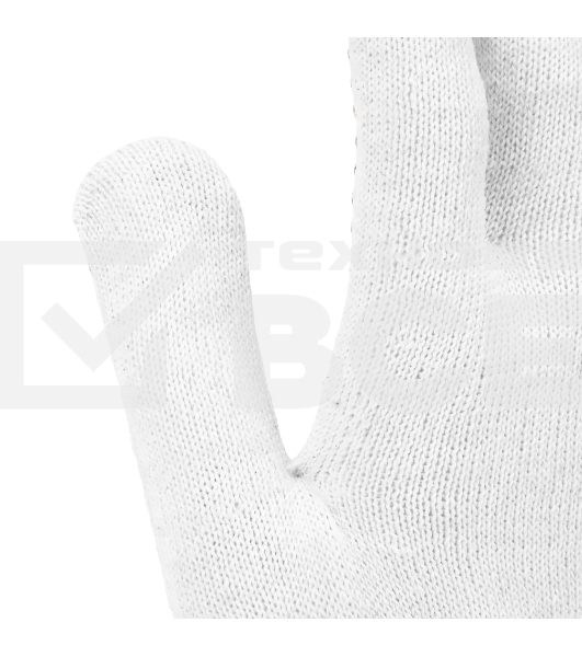 Перчатки трикотажные Сибртех х/б, ПВХ-гель Протектор, для точных работ, 13 класс