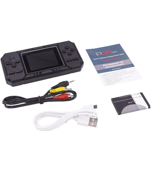 Игровая консоль PGP AIO Junior FC25a чёрная (500 игр, 8 Bit, 3.0 ' HD, Micro USB, 850 мAч, microSD, AV)