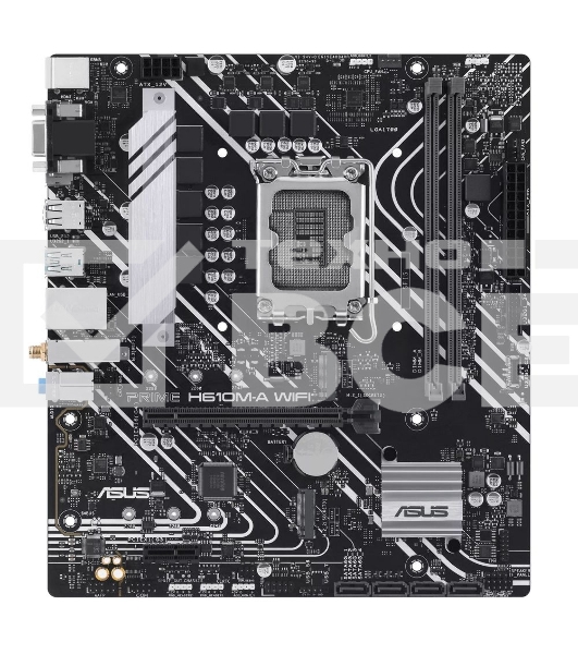 Материнская плата ASUS PRIME H610M-A WIFI, LGA 1700, Intel H610, 2xDDR5, 4xSATA, 2xM.2, 1xPCIe 4.0 x16, 1xDP, 1xHDMI, 1xVGA, 1x1Gb LAN, 1xUSB 3.2 Gen 2, 4xUSB 2.0, 3x3.5 мм, 7.1, mATX