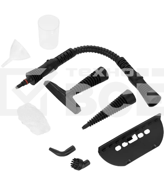 Пароочиститель ручной Kitfort КТ-9138-2 1050Вт черный/зеленый