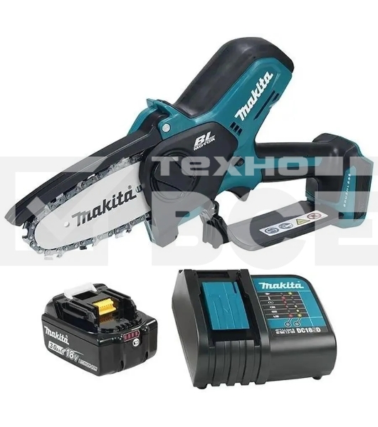 Электрическая цепная пила Makita DUC101SF 320Вт дл.шины:4'(10cm) 1аккум. 3Ач ЗУ