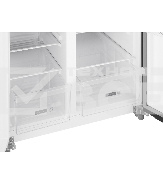 Холодильник Weissgauff WSBS 500 Inverter NoFrost Black двухкамерный 270/180л морозилка слева, No Frost, Side by Side