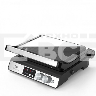 Электрический гриль BQ GR3002 Black-Steel. Мощность:2000 Вт /STONE Non-Stick Мраморное антипригарное покрытие / Съемные панели легкая очистка / 3 в 1 гриль, барбекю, духовка / ГРИЛЬ жарьте стейки и бифштексы ребрышки и крылышки / БАРБЕКЮ обжаривайте ломти