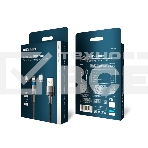 Кабель USB REXANT 18-7076 3в1 со съемными магнитными портами, Type-С (2A), Lightning (2,4A), Micro USB (2A), 1,2м, в черной оплетке, с LED подсветкой, фото2