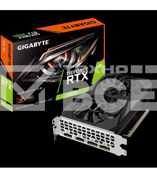 Видеокарта Gigabyte GV-N3050WF2OCV2-6GD PCI-E 4.0 96bit GDDR6 1470/14000 HDMIx2 DPx2 HDCP Ret