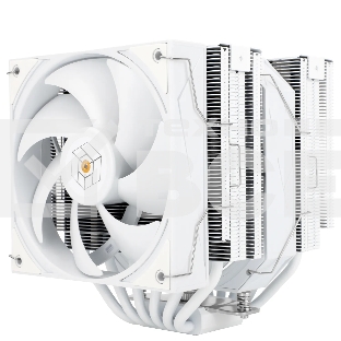 Кулер для процессора Thermalright Royal Pretor 130 белый (4-pin PWM, 158mm, Ni/Cu, 6x6mm, 1x120+1x130mm, 80.45CFM/81.88CFM, 29.4dBA/28.3dBA, 2150PM/1750RPM, S: 1200, 1700, 1851, 2011, 2066, 115X, AM4, AM5, white)