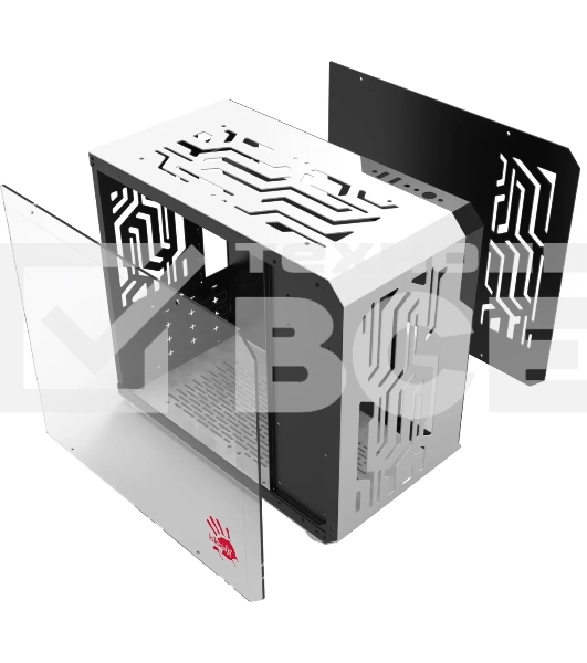 Компьютерный корпус Bloody BD-CC110 белый без БП mATX 5x120mm 2xUSB3.0 audio