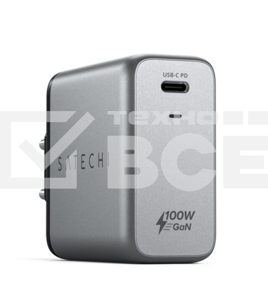 Сетевое зарядное устройство Satechi ST-UC100WSM-EU Charger 100W с технологией GaN Power, серый космос
