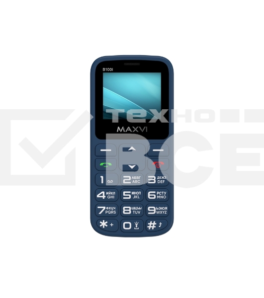 Мобильный телефон Maxvi B100i синий