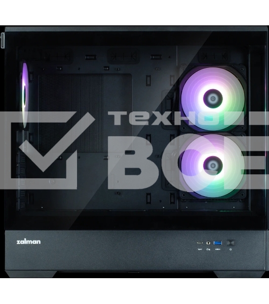 Компьютерный корпус ZALMAN P30 V2, MATX, черный, WINDOW, 2x3.5