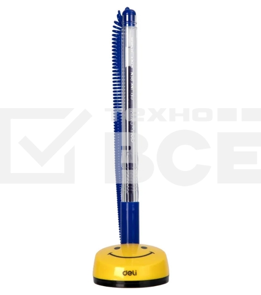 Ручка гелевая Deli E6793blue, d=0.5мм, синие чернила, на подставке сменный стержень, линия 0.35мм