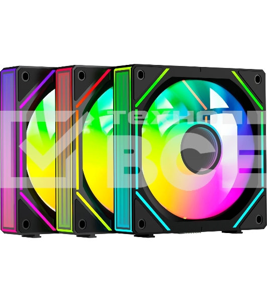 Вентилятор для корпуса Fan Ocypus Gaммa F12 UNI BK ARGb 3 IN 1 PWM черный