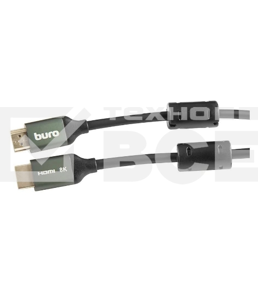 Кабель аудио-видео Buro HDMI (m)/HDMI (m) 1м. феррит.кольца Позолоченные контакты черный (BHP-HDMI-2.1-1G)