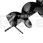 Шнек для грунта Denzel E-150, диаметр 15 0мм, длина 80 0мм, соединение 20 мм, несъемный нож, фото3