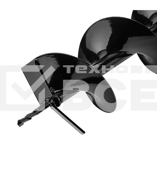 Шнек для грунта Denzel E-150, диаметр 15 0мм, длина 80 0мм, соединение 20 мм, несъемный нож