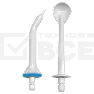 Набор универсалных сменных насадок QUMO QHI-1 (пародонтальная насадка + насадка для очистки языка) для ирригаторов полости рта 