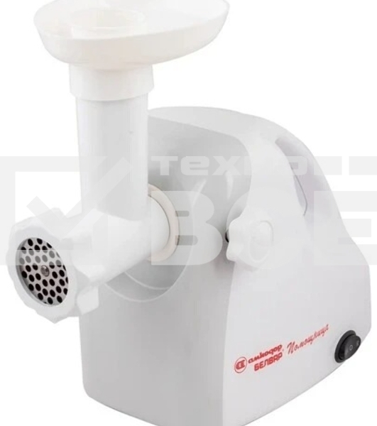 Мясорубка электрическая Белвар КЭМ-П2У-305-03 белый, 1800 Вт, 0.4 кг/мин, реверс, защита от перегрузки, насадки - 5