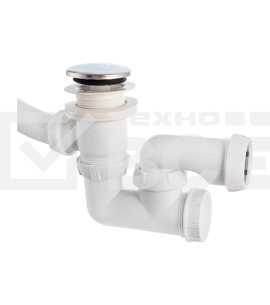 Слив-перелив для ванны WIRQUIN Quick-Clak с перископом L700мм хром