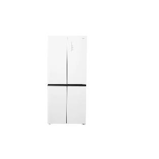 Холодильник Centek CT-1744 NF White Glass белый трехкамерный 267/148л морозилка снизу, No Frost, Side by Side