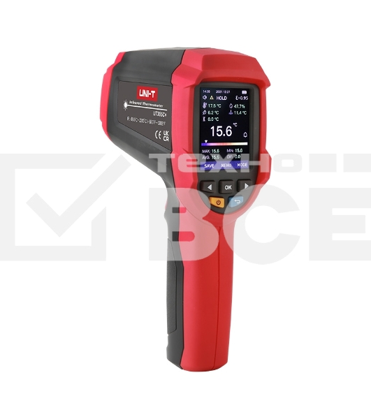 Инфракрасный термометр UT305A+, -32C ~ 1850C, USB