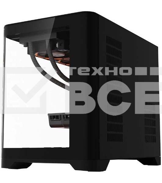 Компьютерный корпус 1STPLAYER UVIEW UV6 черный mATX UV6-BK