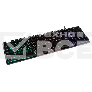 Клавиатура проводная KG-23U BLACK Nakatomi Gaming - игровая с RGb-подсветкой, USB, черная